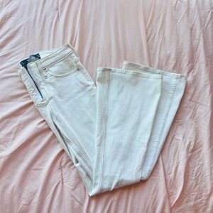 hollister white high rise vintage flare jeans